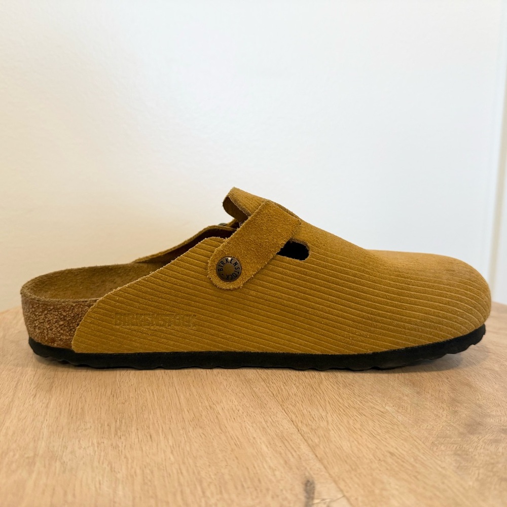 Birkenstock Boston Suede Embossed Cork Brown Women's Size 7-7.5 EU 38 - Picture 7 of 12